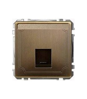 Merten SD Античная латунь Накладка розетки ТЛФ/комп 1-ой наклонной {PRODUCT_REFERENCE}