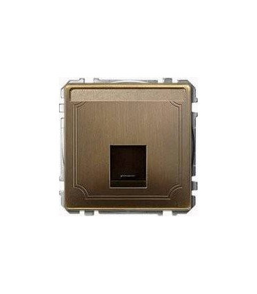 Merten SD Античная латунь Накладка розетки ТЛФ/комп 1-ой наклонной {PRODUCT_REFERENCE}