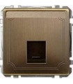 Merten SD Античная латунь Накладка розетки ТЛФ/комп 1-ой наклонной {PRODUCT_REFERENCE}