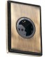 Fontini Collection 1950 Розетка со шторками Black 79A32P