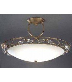 Светильник потолочный Kolarz BELLISSIMA, белый плафон, оливки strass SW, золото, 309.83.7 309.83.7
