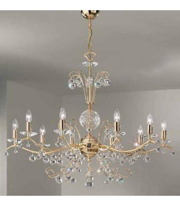 Люстра Kolarz CARMEN,подвески Pure Crystal, золото, 234.810.3 234.810.3