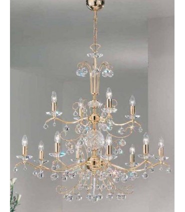 Люстра Kolarz CARMEN,подвески Pure Crystal, золото, 234.88+4.3 234.88+4.3
