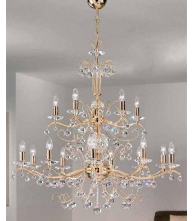 Люстра Kolarz CARMEN,подвески Pure Crystal, золото, 234.810+5.3 234.810+5.3