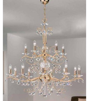 Люстра Kolarz CARMEN, подвески Pure Crystal, хром, 234.810+5.5 234.810+5.5
