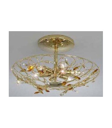 Светильник потолочный Kolarz Arabesque, Sw strass, прозрачно-янтарный, золото, 0106.56M.3.SSTA 0106.56M.3.SSTA