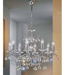 Люстра Kolarz CARMEN, подвески Pure Crystal, хром, 234.88.5 234.88.5