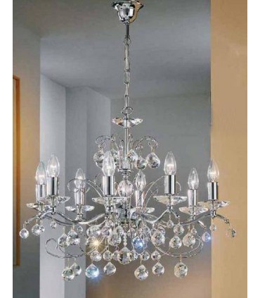 Люстра Kolarz CARMEN, подвески Pure Crystal, хром, 234.88.5 234.88.5