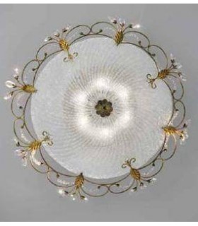 Светильник потолочный Kolarz Cornaro, Pure crystal, состаренное золото, 0118.16.GA.KPT 0118.16.GA.KPT