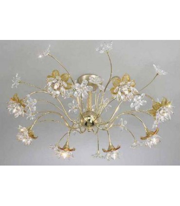 Люстра Kolarz Daisy, грубо начищенное, Optic Crystal, золото, 0043.88.3 0043.88.3