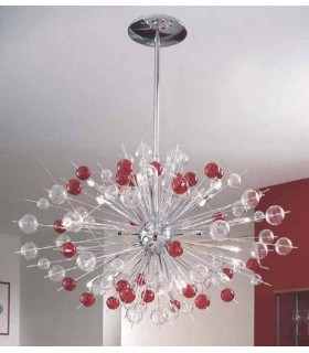 Подвес Kolarz Explosion Bubble,стекло пирекс, прозрачно-красный, хром, 1109.830.5.PYTR 1109.830.5.PYTR