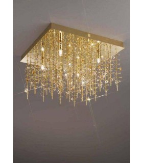 Светильник потолочный Kolarz SWing, SW strass, прозрачно-янтарный, золото, 0220.15.3.SSTA 0220.15.3.SSTA