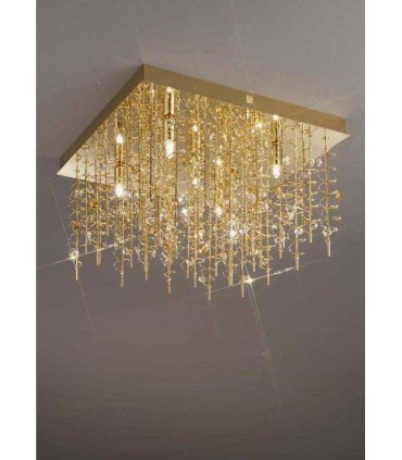 Светильник потолочный Kolarz SWing, SW strass, прозрачно-янтарный, золото, 0220.15.3.SSTA 0220.15.3.SSTA