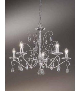 Люстра Kolarz Principessa, SW strass, черные подвесы, хром, 0218.85.5.SSBK 0218.85.5.SSBK